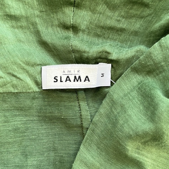 AMIR SLAMA 100% VISCOSE SHEER PALAZZO PANTS SZ M made in Brazil - Picture 6 of 8